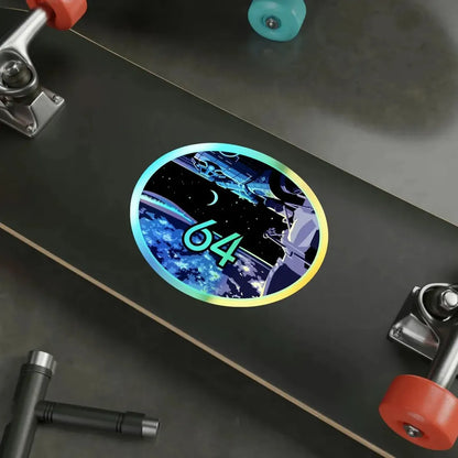 ISS Expedition 64 (NASA) Holographic STICKER Die-Cut Vinyl Decal - The Sticker Space