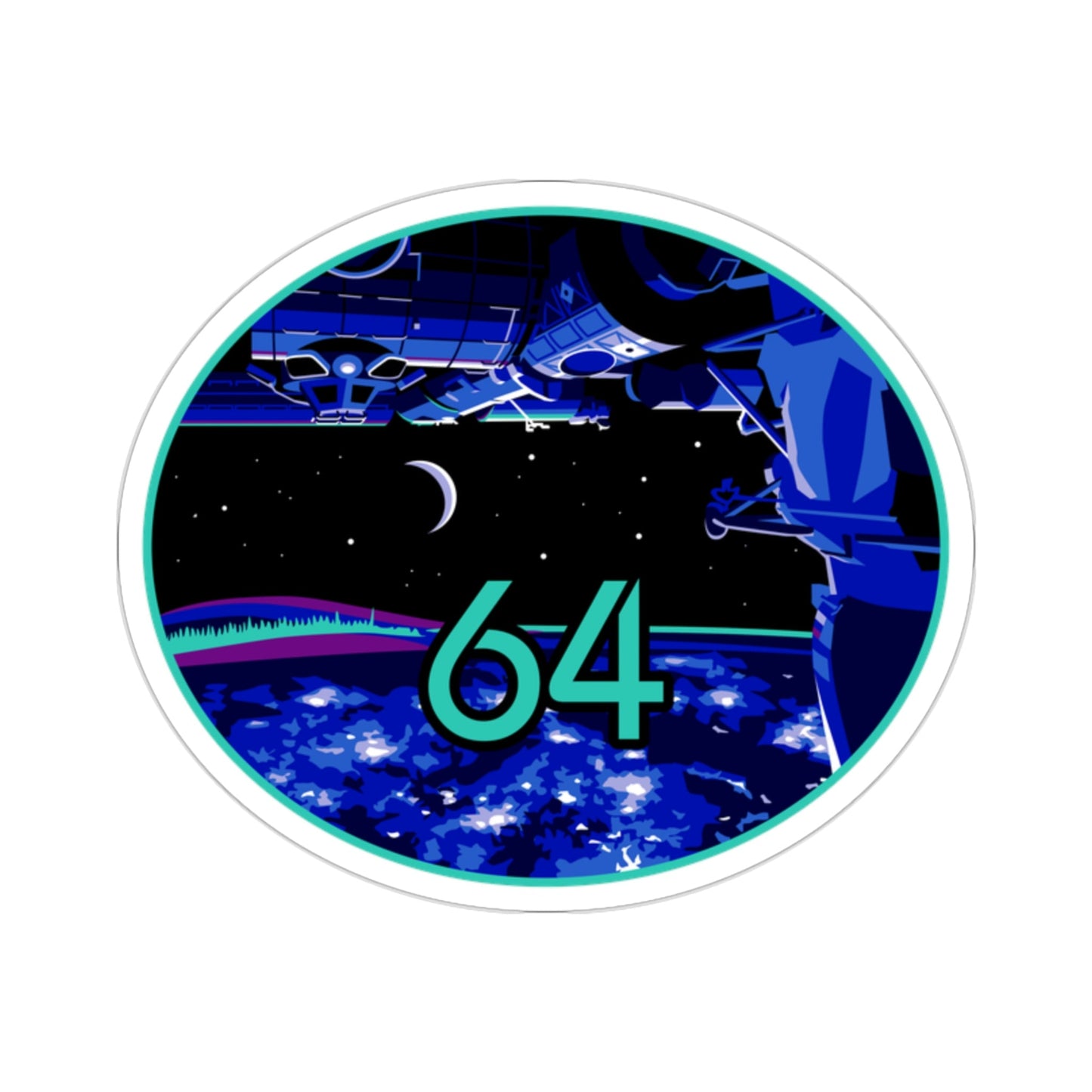 ISS Expedition 64 (NASA) STICKER Vinyl Die-Cut Decal-2 Inch-The Sticker Space