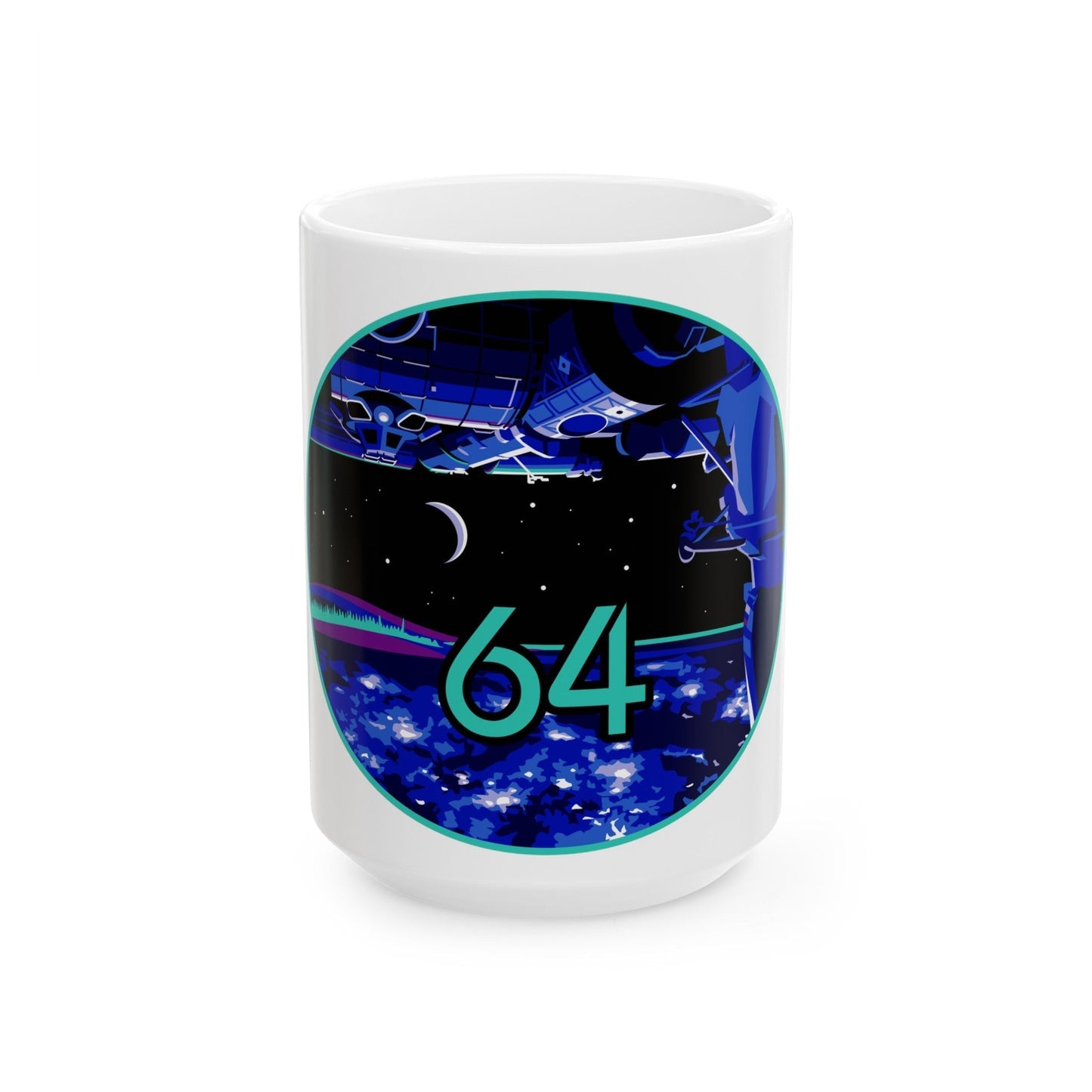 ISS Expedition 64 (NASA) White Coffee Mug-15oz-The Sticker Space