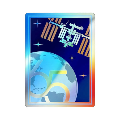 ISS Expedition 65 (NASA) Holographic STICKER Die-Cut Vinyl Decal - The Sticker Space