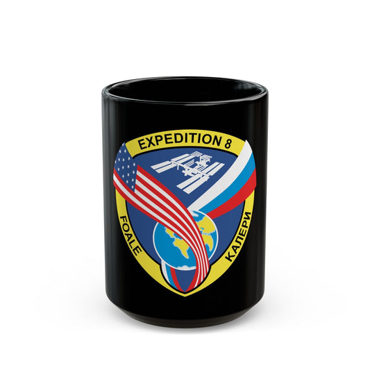 ISS Expedition 8 (NASA) Black Coffee Mug-15oz-The Sticker Space