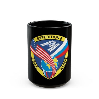 ISS Expedition 8 (NASA) Black Coffee Mug-15oz-The Sticker Space