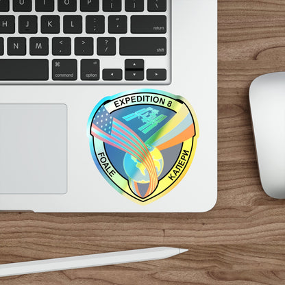 ISS Expedition 8 (NASA) Holographic STICKER Die-Cut Vinyl Decal-The Sticker Space