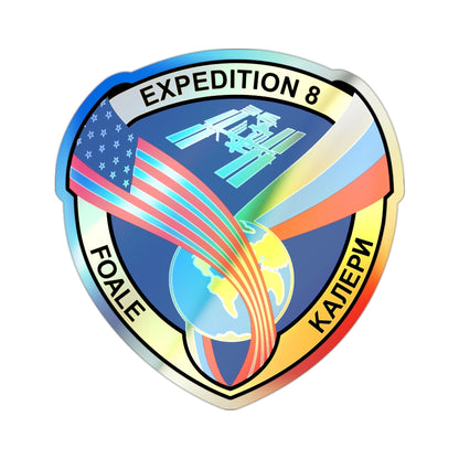 ISS Expedition 8 (NASA) Holographic STICKER Die-Cut Vinyl Decal-2 Inch-The Sticker Space