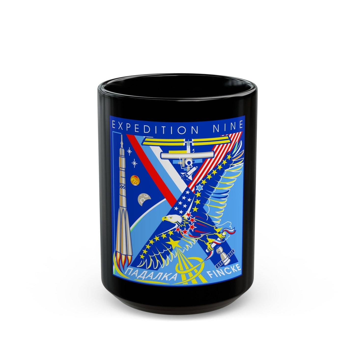 ISS Expedition 9 (NASA) Black Coffee Mug-15oz-The Sticker Space