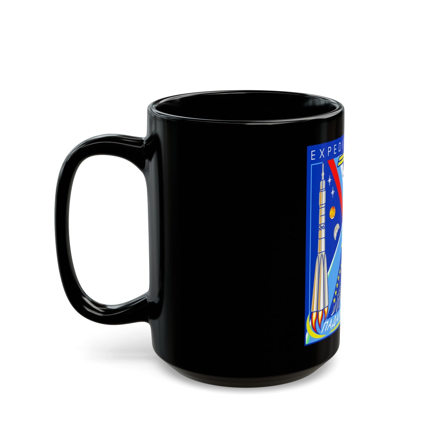 ISS Expedition 9 (NASA) Black Coffee Mug-The Sticker Space