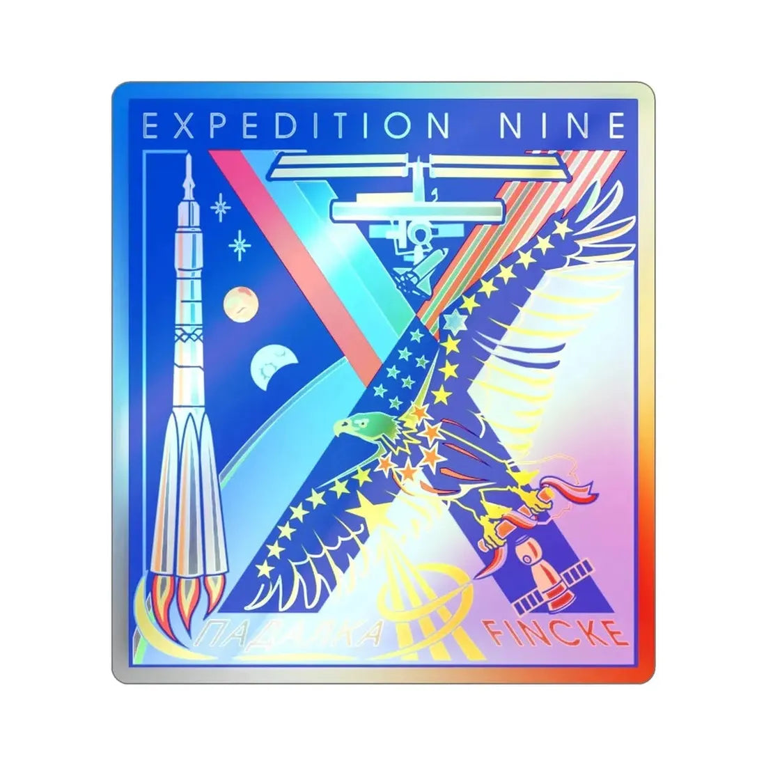 ISS Expedition 9 (NASA) Holographic STICKER Die-Cut Vinyl Decal - The Sticker Space