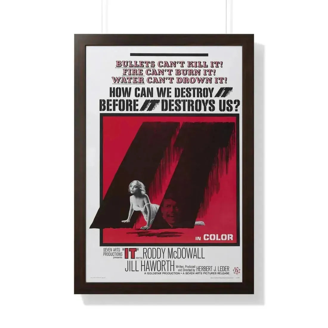 IT 1967 - Framed Movie Poster 20" x 30" Walnut - The Sticker Space