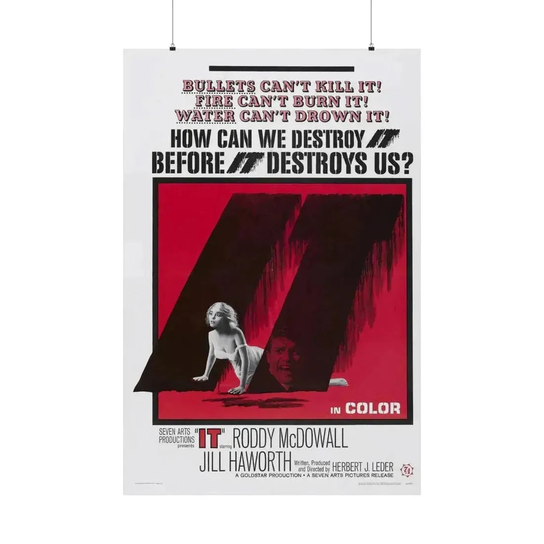 IT 1967 - Paper Movie Poster 36" x 54" Matte - The Sticker Space