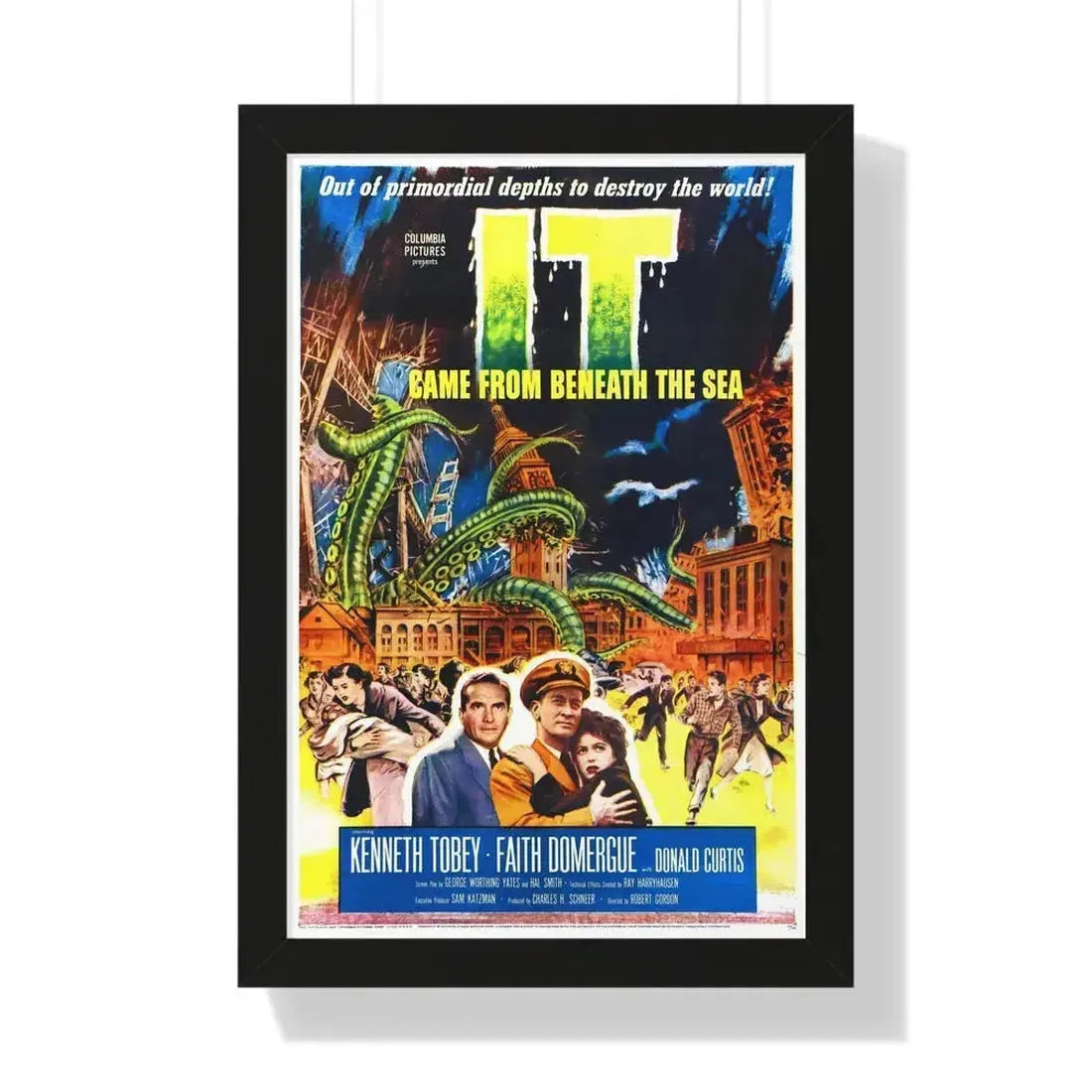 IT CAME FROM BENEATH THE SEA 1955 - Framed Movie Poster 16″ x 24″ Black - The Sticker Space