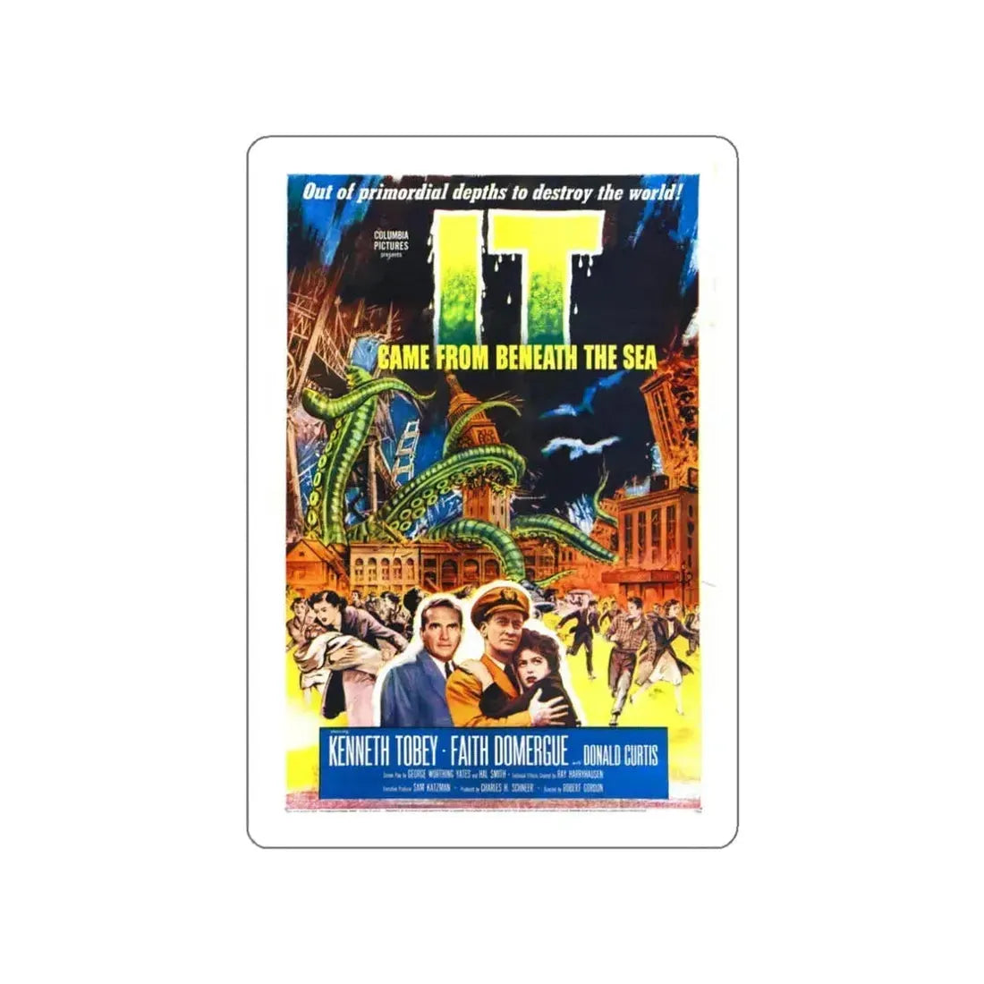 IT CAME FROM BENEATH THE SEA 1955 Movie Poster STICKER Vinyl Die-Cut Decal 3 Inch - The Sticker Space
