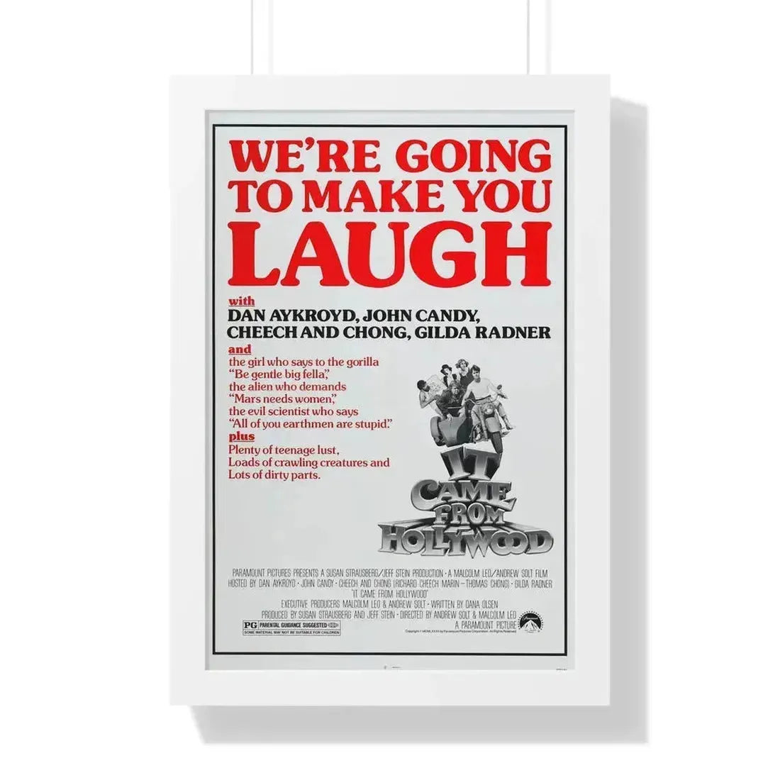 IT CAME FROM HOLLYWOOD 1982 - Framed Movie Poster 16″ x 24″ White - The Sticker Space