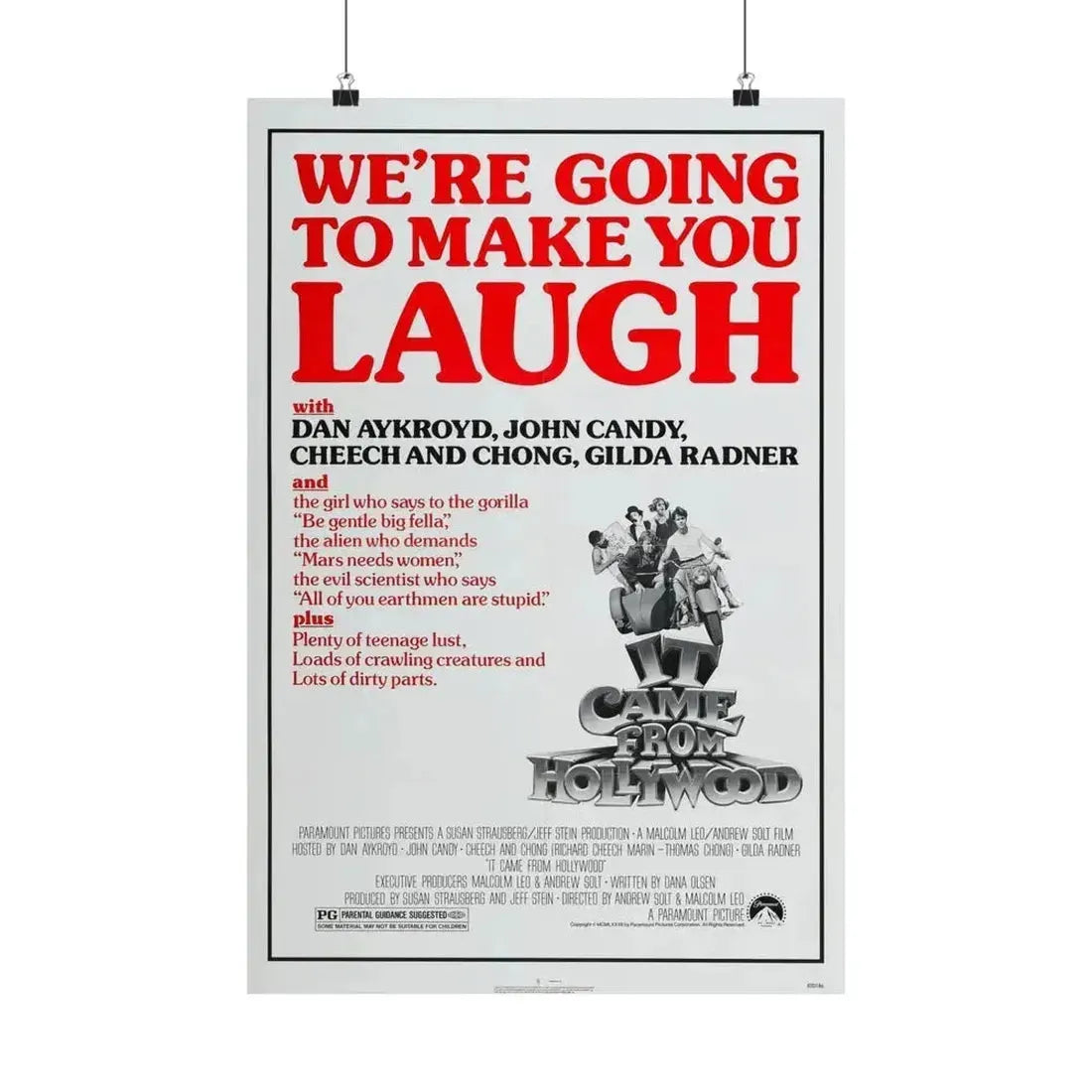 IT CAME FROM HOLLYWOOD 1982 - Paper Movie Poster 16″ x 24″ Matte - The Sticker Space