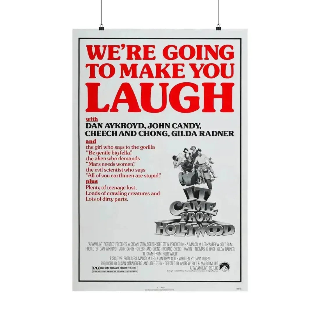 IT CAME FROM HOLLYWOOD 1982 - Paper Movie Poster 24″ x 36″ Matte - The Sticker Space