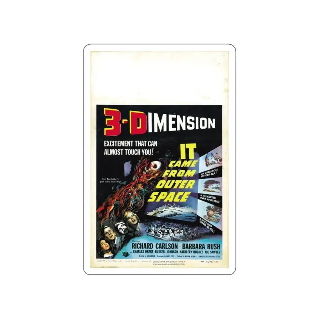 IT CAME FROM OUTER SPACE 1953 Movie Poster STICKER Vinyl Die-Cut Decal 6 Inch - The Sticker Space