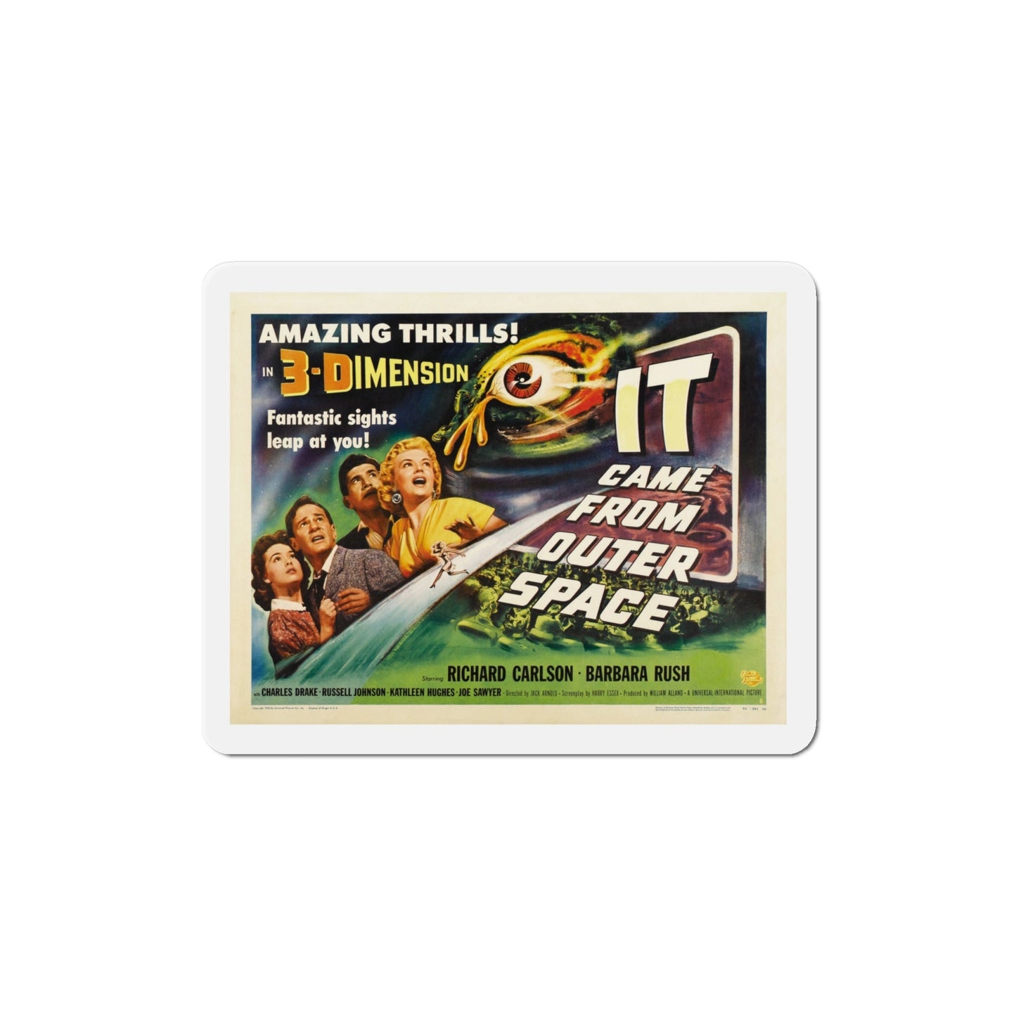 It Came from Outer Space 1953 v3 Movie Poster Die-Cut Magnet-4 Inch-The Sticker Space