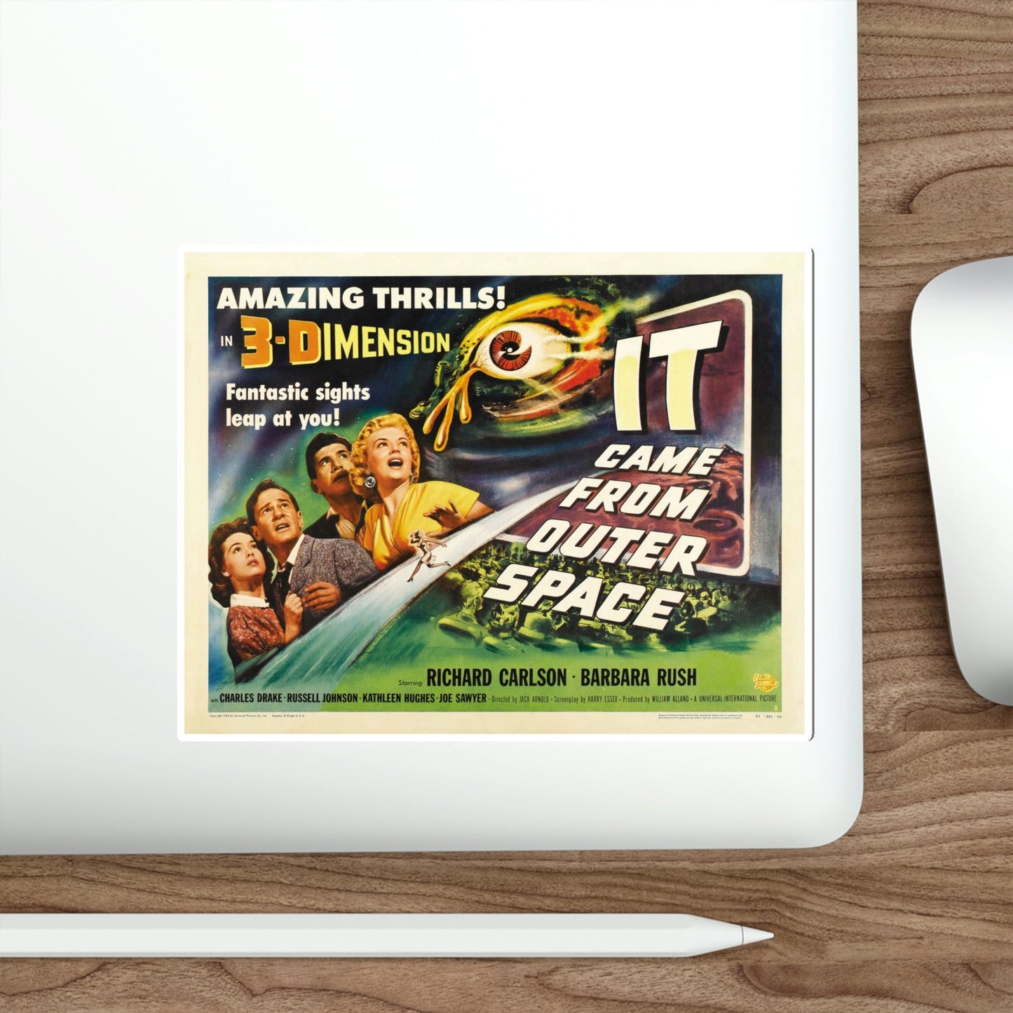 It Came from Outer Space 1953 v3 Movie Poster STICKER Vinyl Die-Cut Decal-The Sticker Space