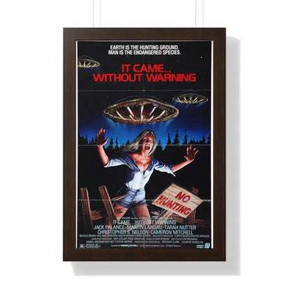 IT CAME... WITHOUT WARNING 1980 - Framed Movie Poster 16″ x 24″ Walnut - The Sticker Space