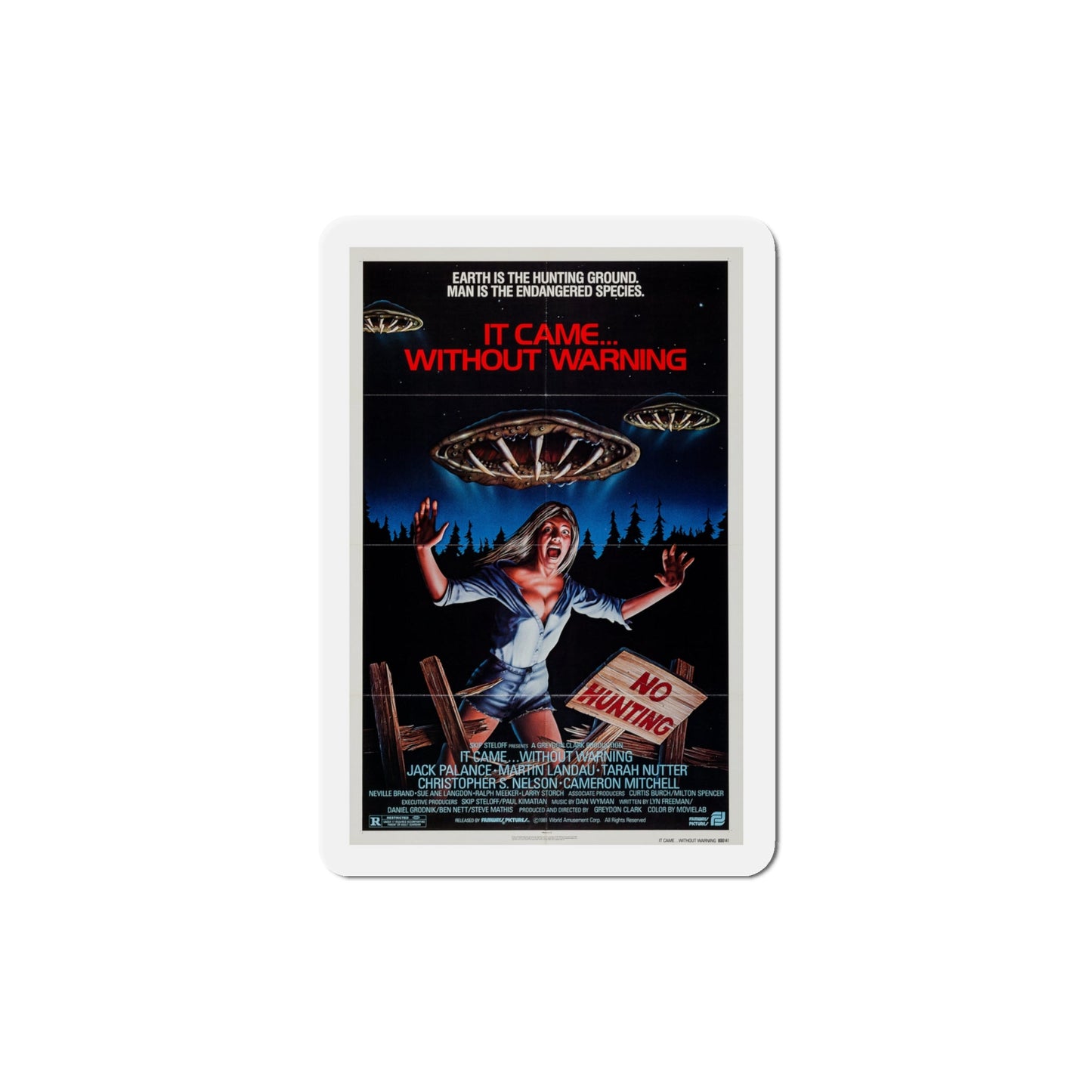 It Came Without Warning 1980 Movie Poster Die-Cut Magnet-4" x 4"-The Sticker Space