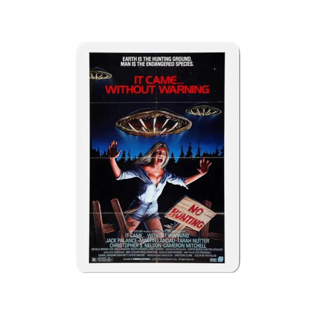 IT CAME... WITHOUT WARNING 1980 Movie Poster - Refrigerator Magnet 2 Inch Die-Cut - The Sticker Space