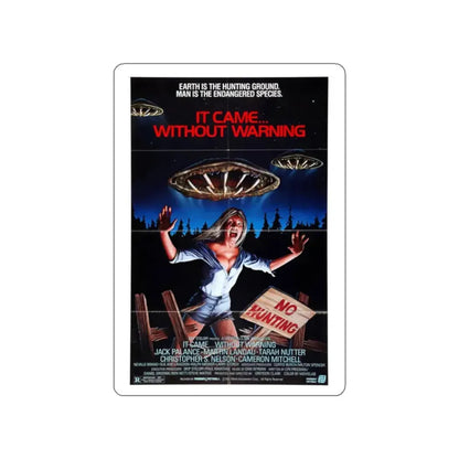 IT CAME... WITHOUT WARNING 1980 Movie Poster STICKER Vinyl Die-Cut Decal - The Sticker Space