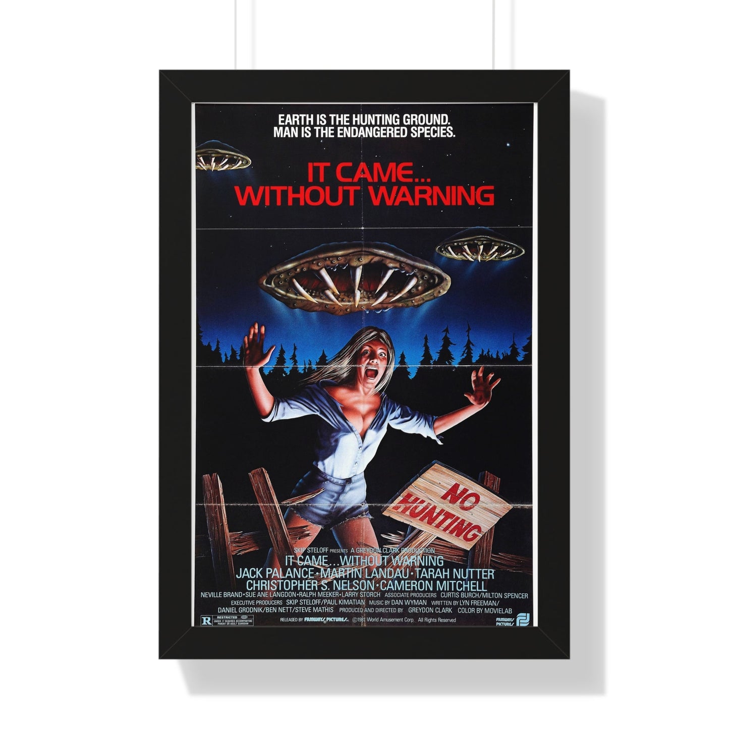 IT CAME... WITHOUT WARNING 1980 - Framed Movie Poster-16″ x 24″-The Sticker Space