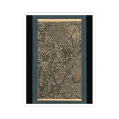 Itō Jakuchū - White Plum Blossoms and Moon - 1755 v1 - STICKER Vinyl Kiss-Cut Decal