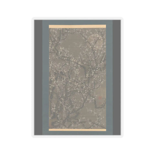 Itō Jakuchū - White Plum Blossoms and Moon - 1755 v1 - STICKER Vinyl Kiss-Cut Decal