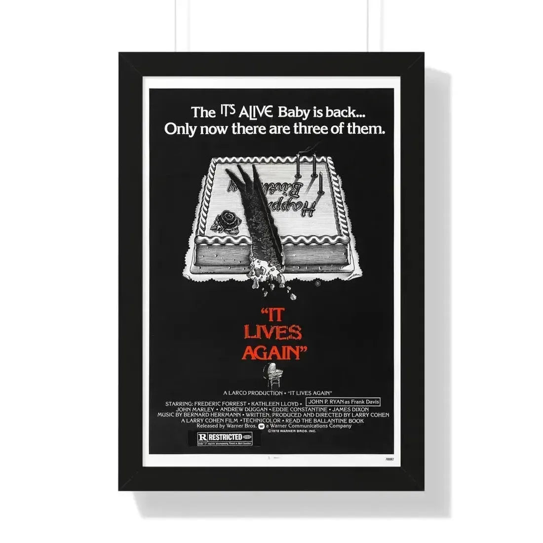 IT LIVES AGAIN 1978 - Framed Movie Poster 16″ x 24″ Black - The Sticker Space
