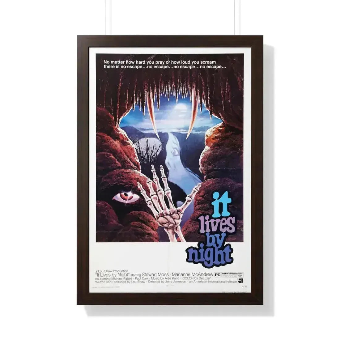 IT LIVES BY NIGHT (THE BAT PEOPLE) 1974 - Framed Movie Poster - The Sticker Space