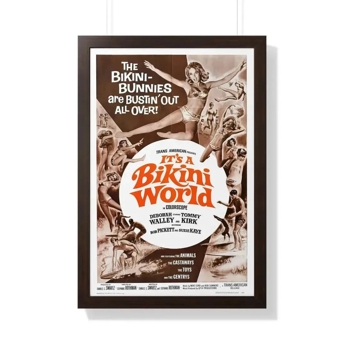 IT'S A BIKINI WORLD 1967 - Framed Movie Poster - The Sticker Space