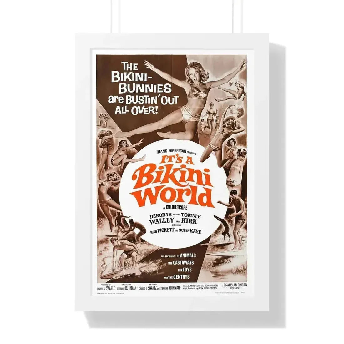 IT'S A BIKINI WORLD 1967 - Framed Movie Poster - The Sticker Space