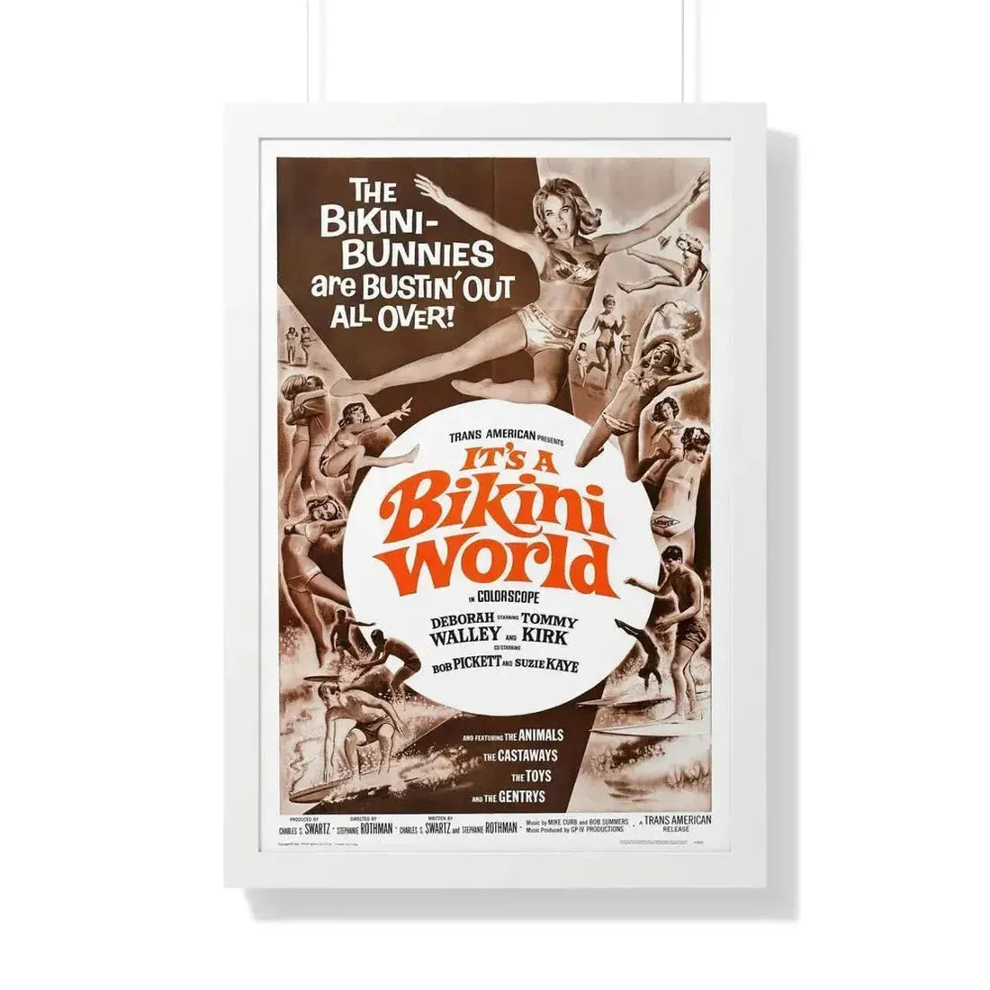 IT'S A BIKINI WORLD 1967 - Framed Movie Poster - The Sticker Space