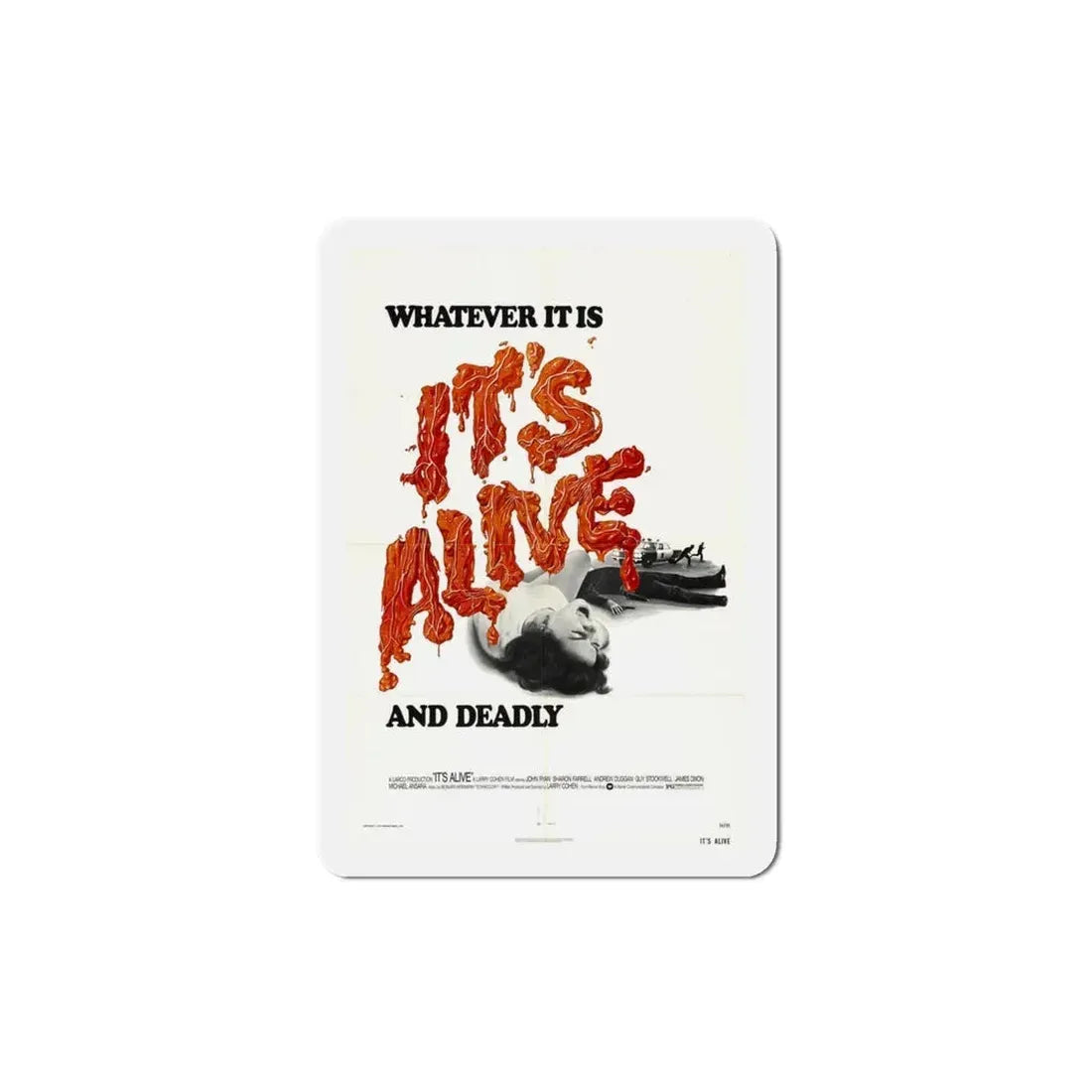 It's Alive 1974 2 Movie Poster Refrigerator Magnet 4 Inch - The Sticker Space
