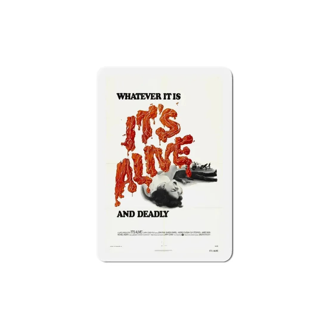 It's Alive 1974 2 Movie Poster Refrigerator Magnet 5 Inch - The Sticker Space