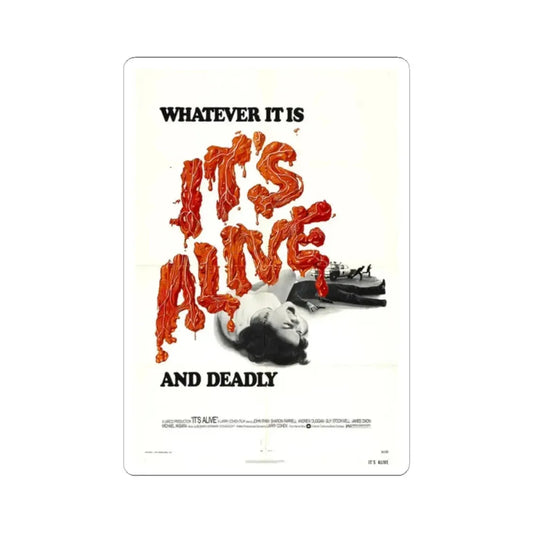 It's Alive 1974 2 Movie Poster - STICKER Vinyl Kiss-Cut Decal 2 Inch White - The Sticker Space