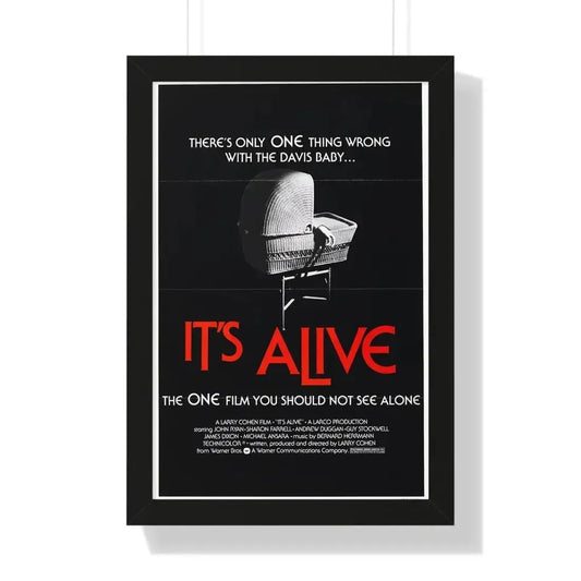 IT'S ALIVE 1974 - Framed Movie Poster 16″ x 24″ Black - The Sticker Space