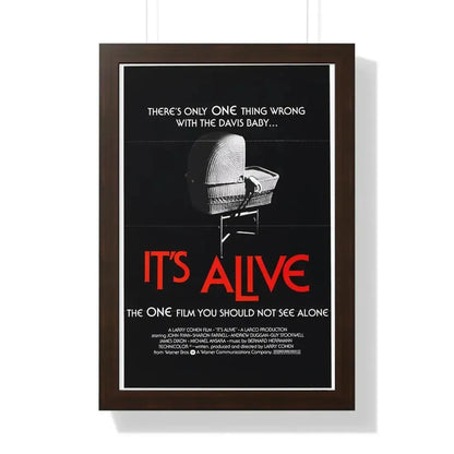 IT'S ALIVE 1974 - Framed Movie Poster 16″ x 24″ Walnut - The Sticker Space