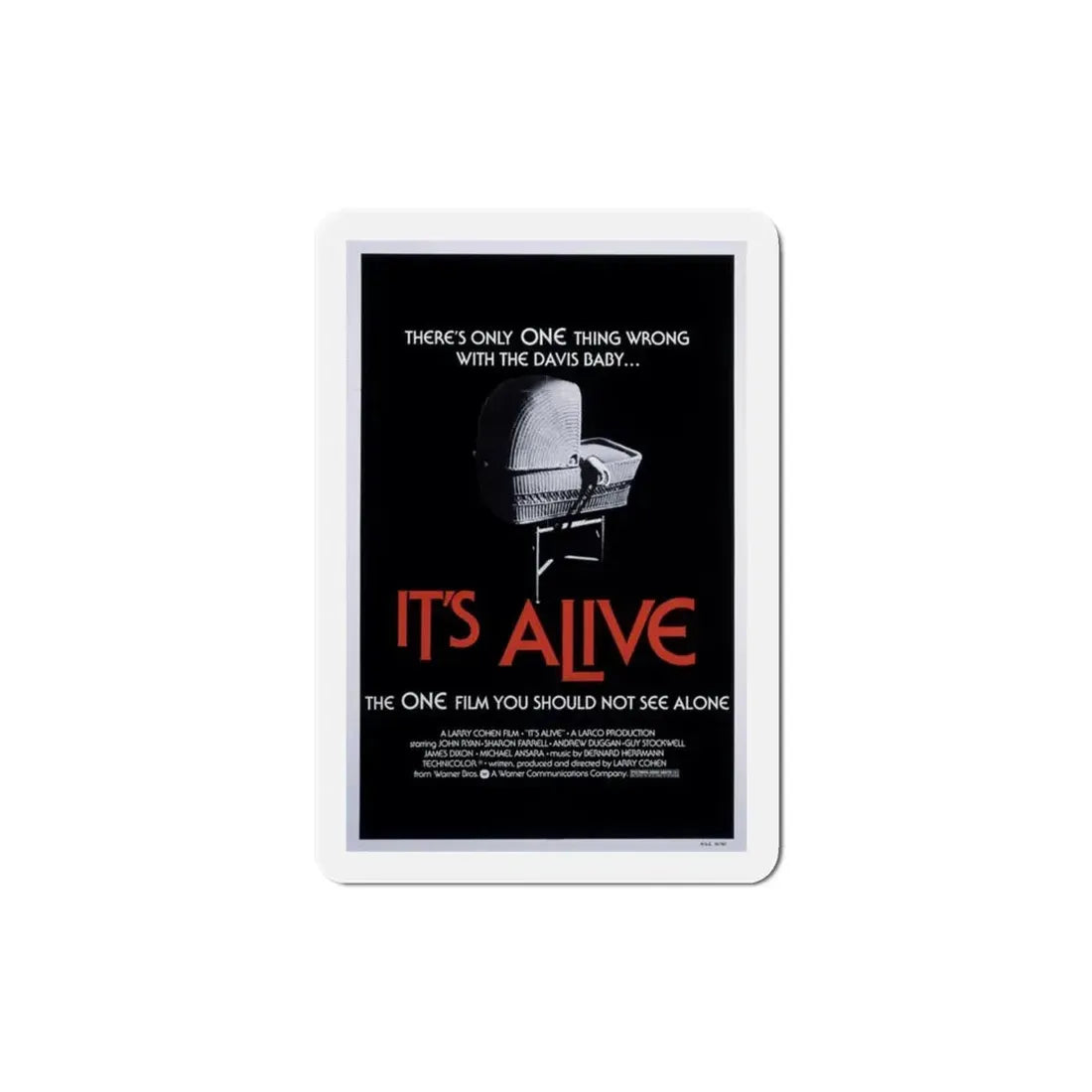 It's Alive 1974 Movie Poster Refrigerator Magnet 3 Inch - The Sticker Space