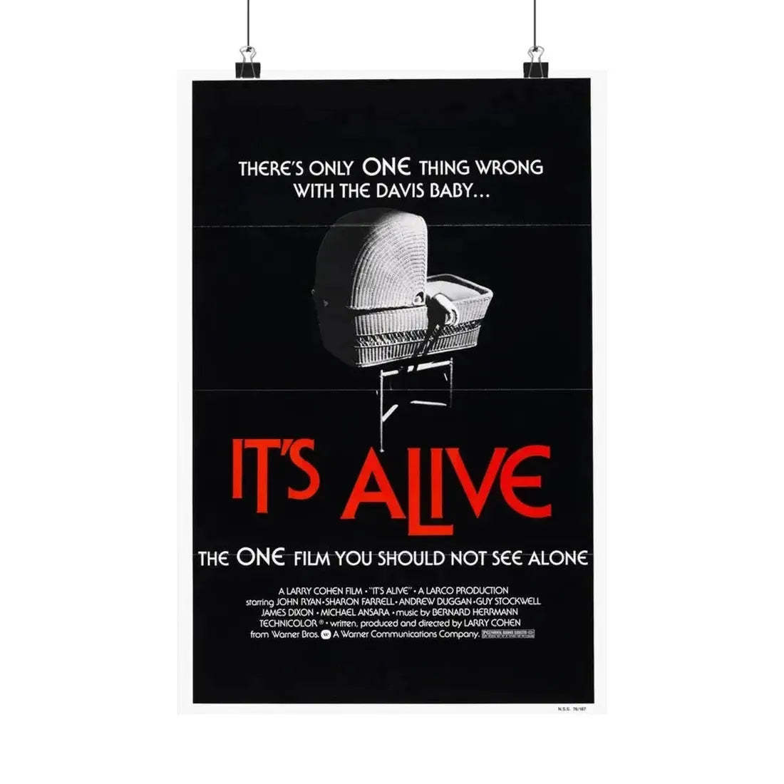 IT'S ALIVE 1974 - Paper Movie Poster 12″ x 18″ Matte - The Sticker Space