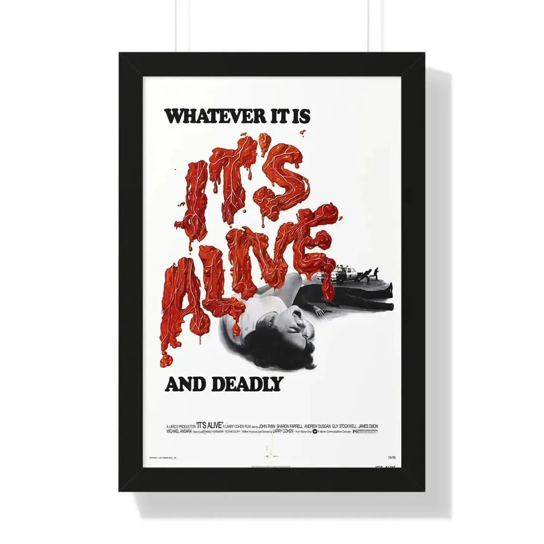 IT'S ALIVE (2) 1974 - Framed Movie Poster 16″ x 24″ Black - The Sticker Space