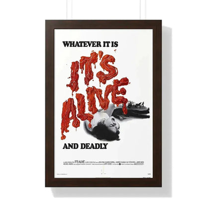 IT'S ALIVE (2) 1974 - Framed Movie Poster 16″ x 24″ Walnut - The Sticker Space