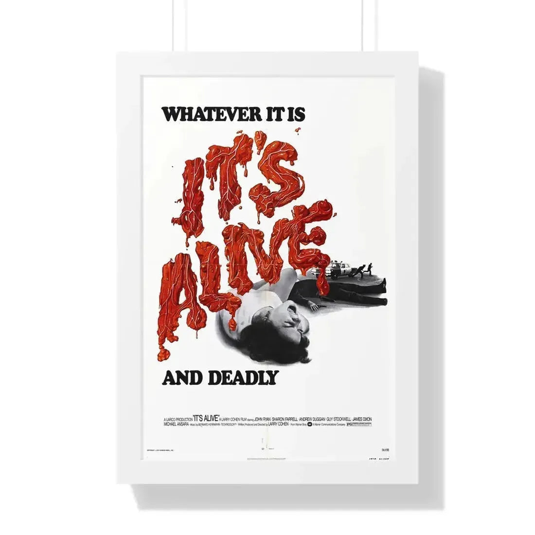 IT'S ALIVE (2) 1974 - Framed Movie Poster 16″ x 24″ White - The Sticker Space