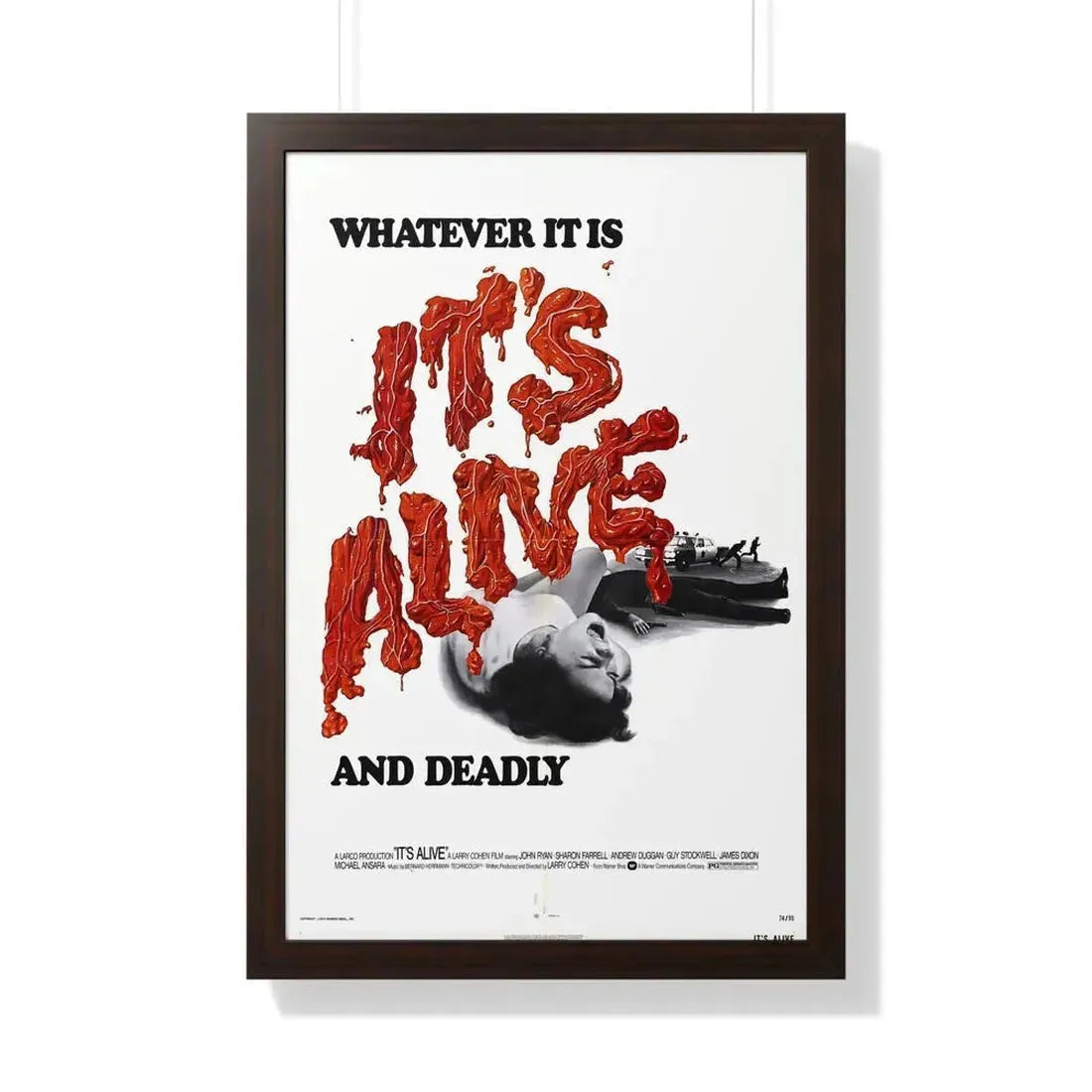 IT'S ALIVE (2) 1974 - Framed Movie Poster 20" x 30" Walnut - The Sticker Space