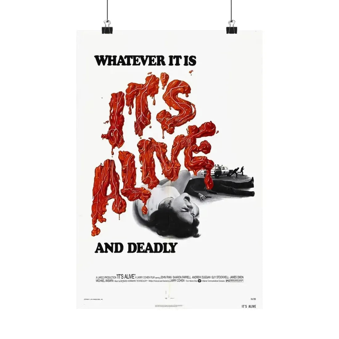 IT'S ALIVE (2) 1974 - Paper Movie Poster - The Sticker Space