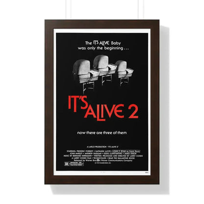 IT'S ALIVE 2 (IT LIVES AGAIN) 1978 - Framed Movie Poster 16″ x 24″ Walnut - The Sticker Space