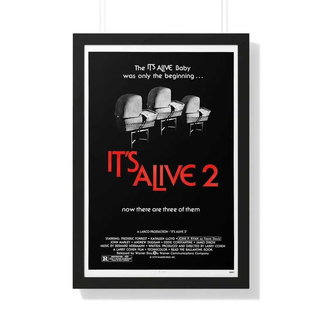 IT'S ALIVE 2 (IT LIVES AGAIN) 1978 - Framed Movie Poster 20" x 30" Black - The Sticker Space