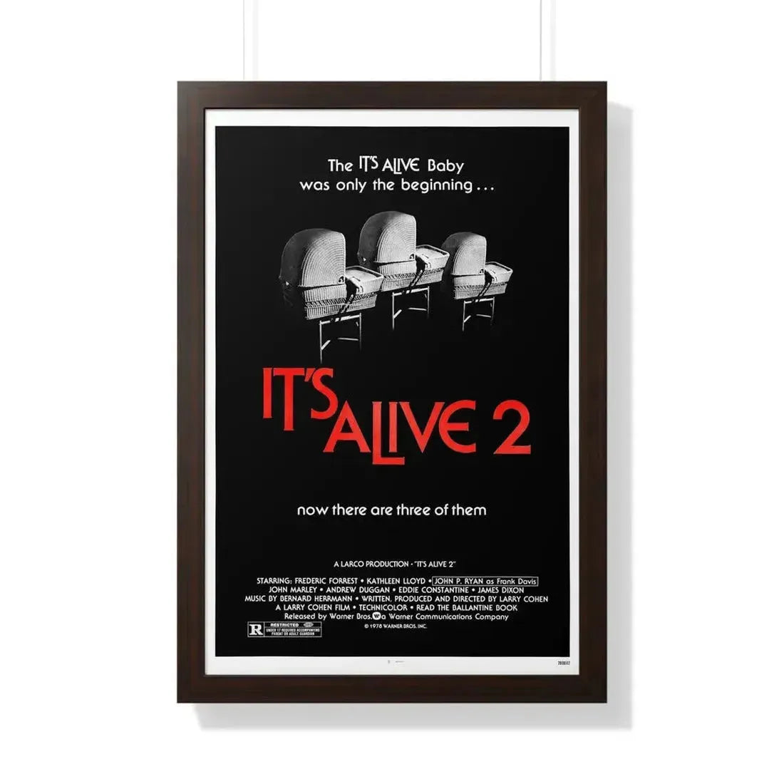 IT'S ALIVE 2 (IT LIVES AGAIN) 1978 - Framed Movie Poster 20" x 30" Walnut - The Sticker Space