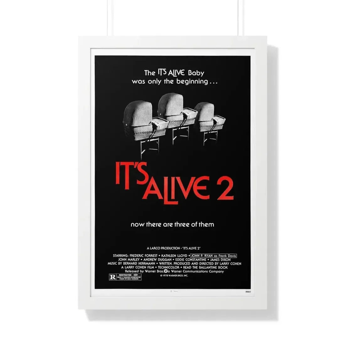 IT'S ALIVE 2 (IT LIVES AGAIN) 1978 - Framed Movie Poster 20" x 30" White - The Sticker Space
