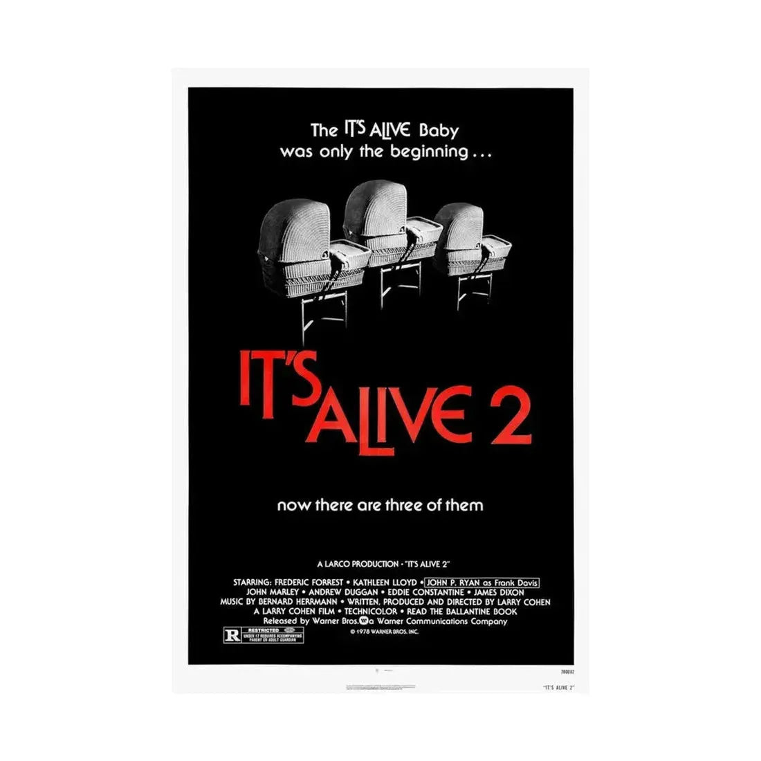 IT'S ALIVE 2 (IT LIVES AGAIN) 1978 - Paper Movie Poster - The Sticker Space